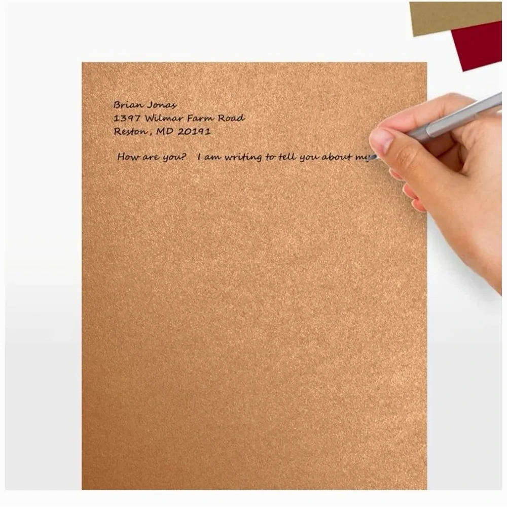LUXPaper Copper Metallic Gold Glitter Cardstock Paper 50 pgs. 80 lb. 8.5”x11”